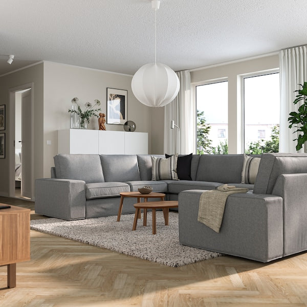 IKEA KIVIK Sectional, 6-seat, Tibbleby beige/gray