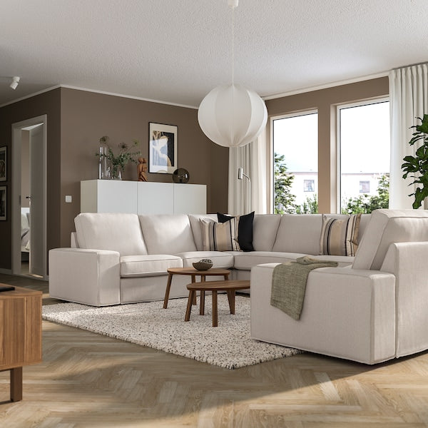 IKEA KIVIK Sectional, 6-seat, Tresund light beige