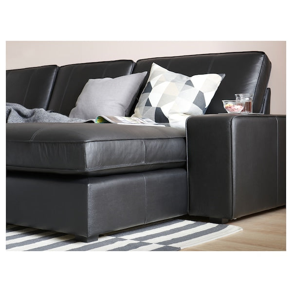 IKEA KIVIK Sofa, with chaise/Grann/Bomstad black