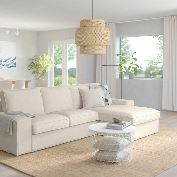 IKEA KIVIK Sofa with chaise, Gunnared beige