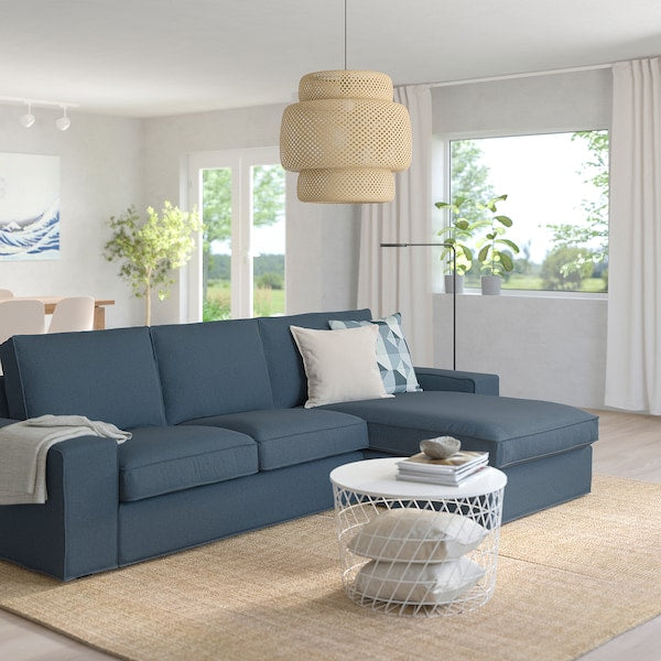 IKEA KIVIK Sofa with chaise, Gunnared blue