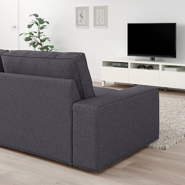 IKEA KIVIK Sofa with chaise, Gunnared medium gray