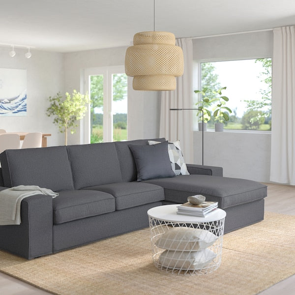 IKEA KIVIK Sofa with chaise, Gunnared medium gray