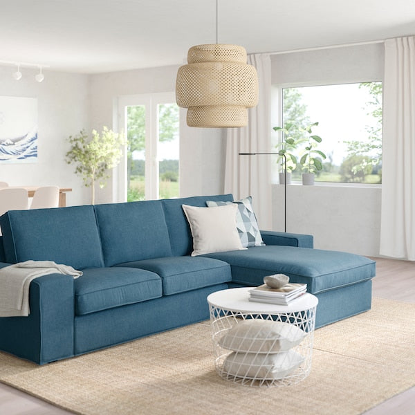 IKEA KIVIK Sofa with chaise, Tallmyra blue