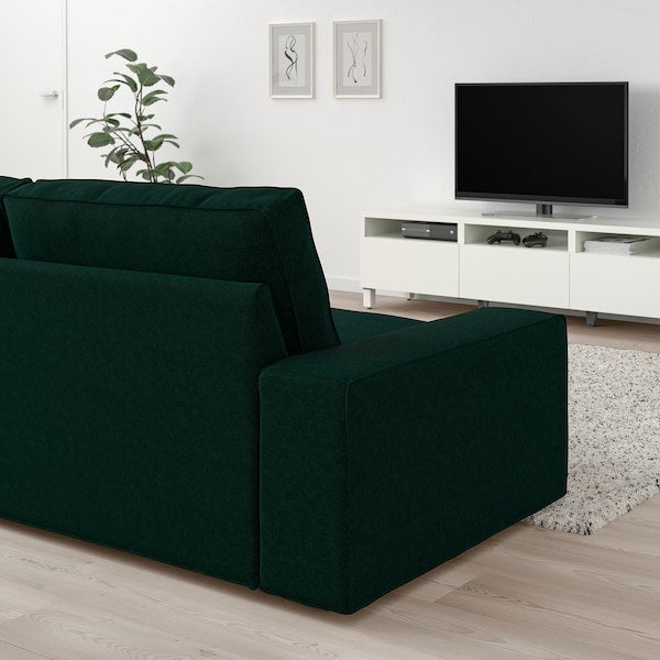 IKEA KIVIK Sofa with chaise, Tallmyra dark green