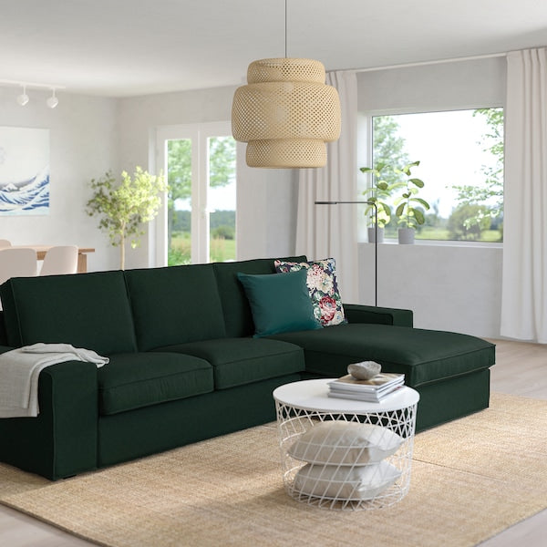 IKEA KIVIK Sofa with chaise, Tallmyra dark green