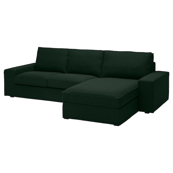 IKEA KIVIK Sofa with chaise, Tallmyra dark green
