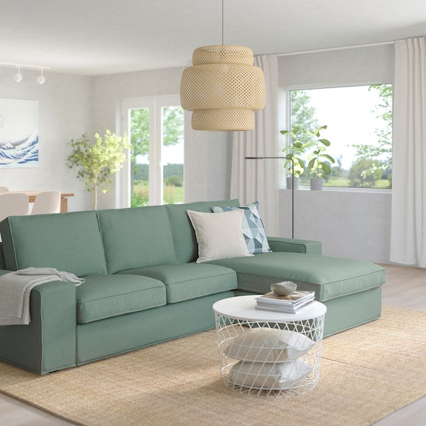 IKEA KIVIK Sofa with chaise, Tallmyra light green