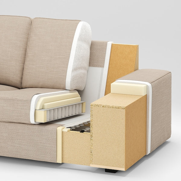 IKEA KIVIK Sofa with chaise, Tallmyra light green