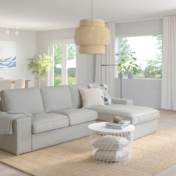 IKEA KIVIK Sofa with chaise, Tallmyra white/black