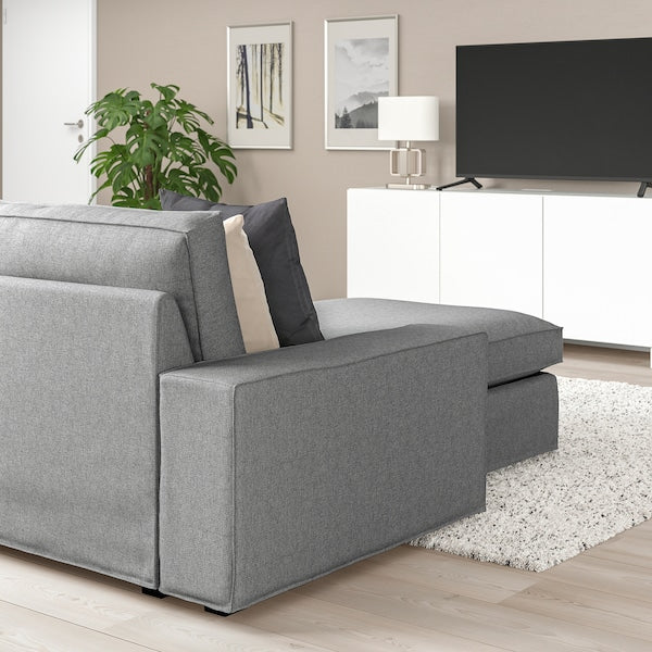 IKEA KIVIK Sofa with chaise, Tibbleby beige/gray