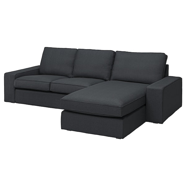IKEA KIVIK Sofa with chaise, Tresund anthracite