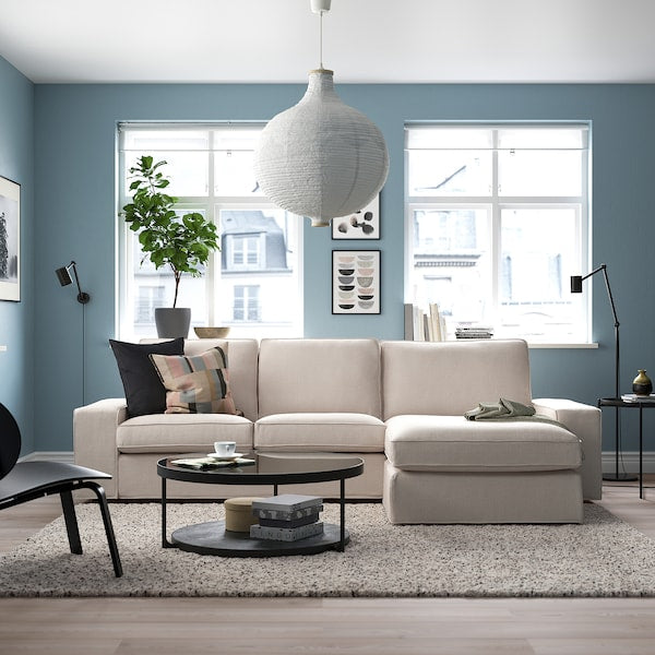 IKEA KIVIK Sofa with chaise, Tresund light beige