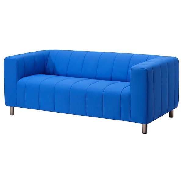 IKEA KLIPPAN Loveseat, Långban bright blue