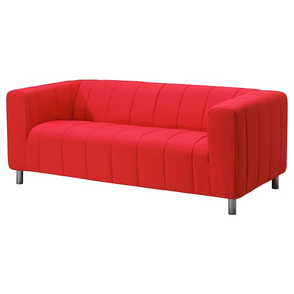 IKEA KLIPPAN Loveseat, Långban bright red