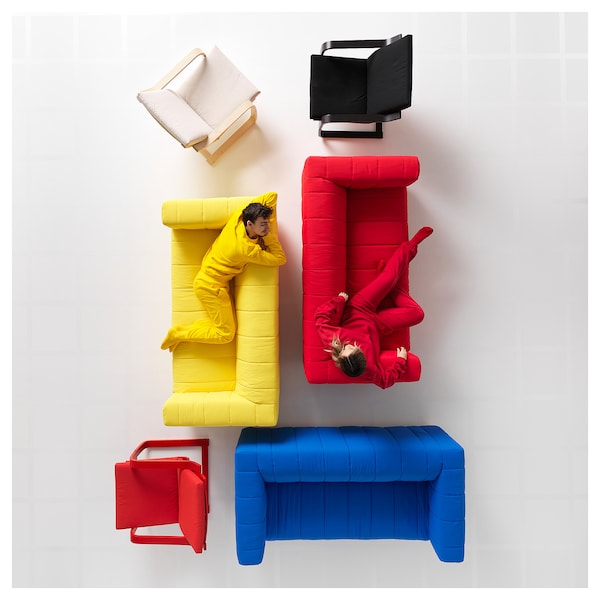 IKEA KLIPPAN Loveseat, Långban bright red