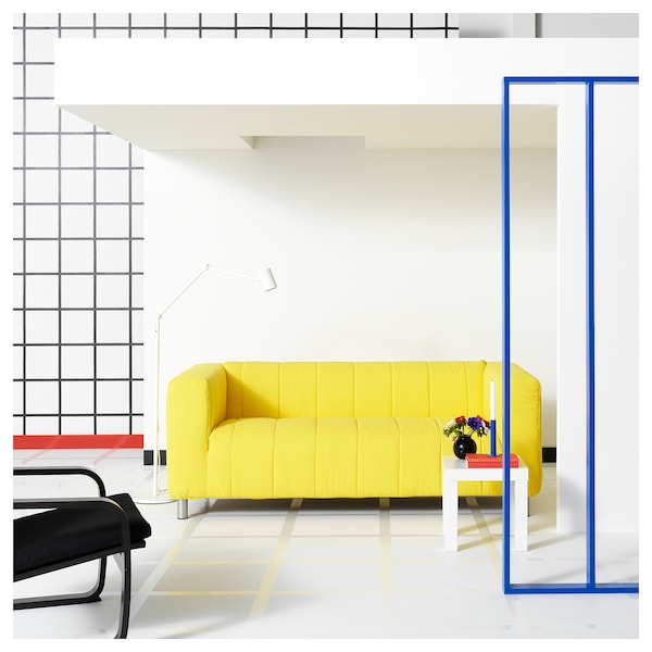 IKEA KLIPPAN Loveseat, Långban bright yellow