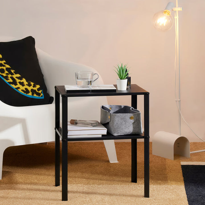 IKEA KNARREVIK Nightstand, black, 16 1/2x13 1/4 "