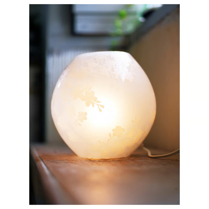IKEA KNUBBIG Table lamp, cherry-blossoms white, 7 "