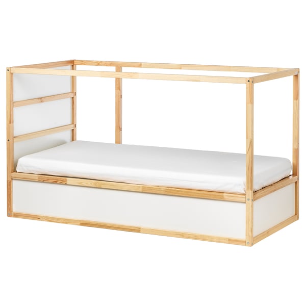 IKEA KURA Reversible bed, white/pine, Twin