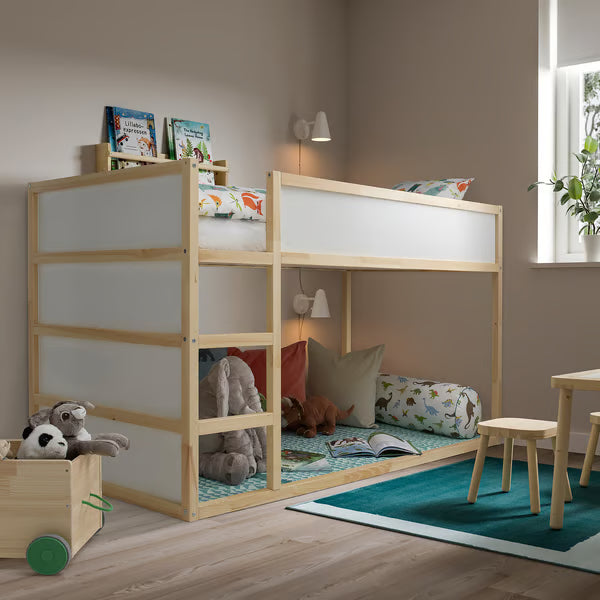 IKEA KURA Reversible bed, white/pine, Twin