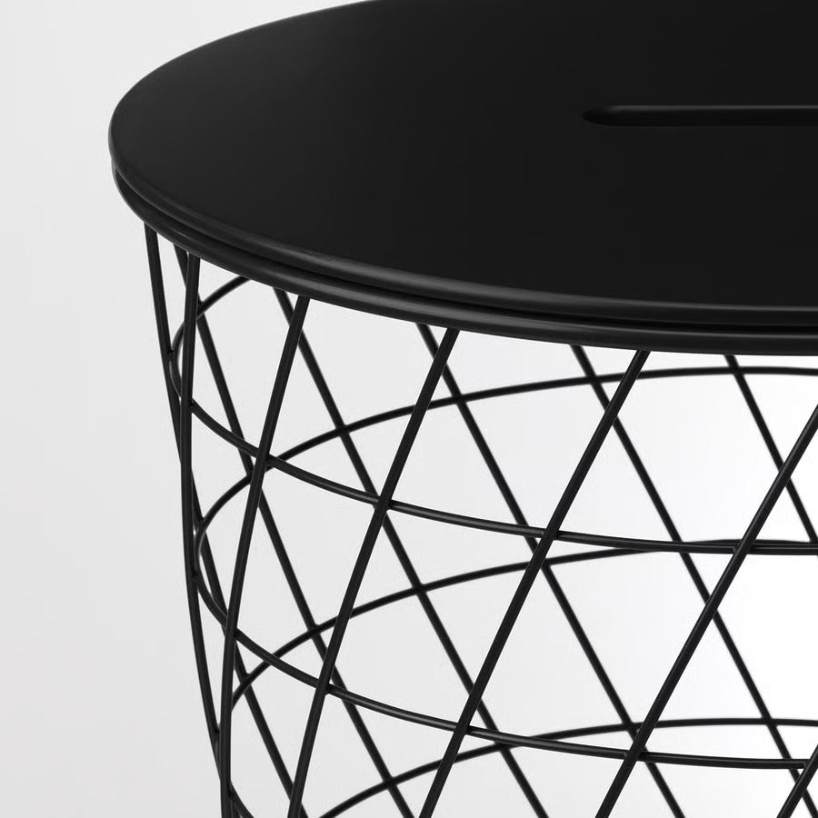 IKEA KVISTBRO Storage table, black, 17 3/8 "