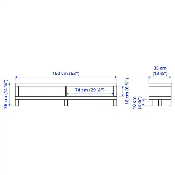 IKEA LACK TV unit, white, 63x13 3/4x14 1/8 "