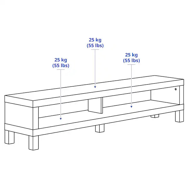 IKEA LACK TV unit, white, 63x13 3/4x14 1/8 "