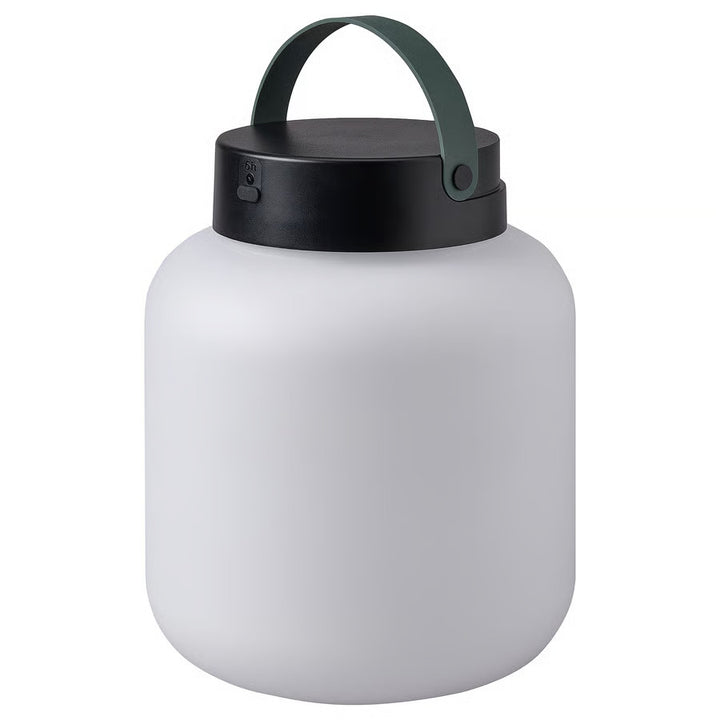 IKEA LÄNSPORT LED portable lamp, battery operated, white/dark gray, 8 ¾ "