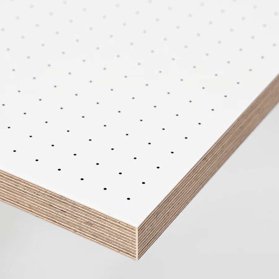 IKEA LAGKAPTEN / ADILS Desk, dot pattern/black white, 55 1/8x23 5/8 "