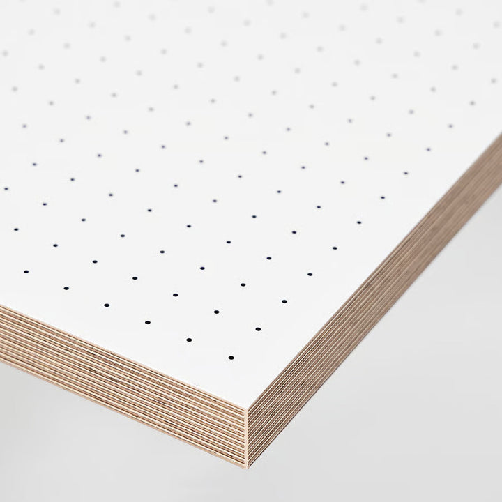 IKEA LAGKAPTEN / ADILS Desk, dot pattern/black white, 55 1/8x23 5/8 "