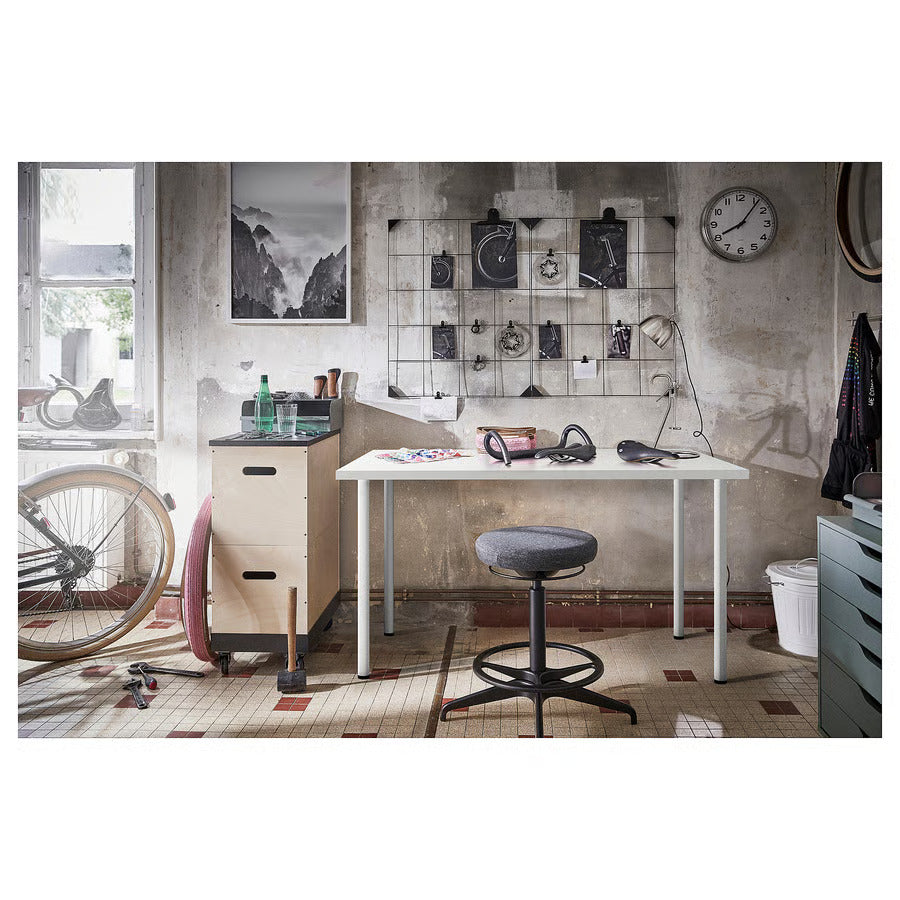 IKEA LAGKAPTEN / ADILS Desk, black-brown/black, 55 1/8x23 5/8 "