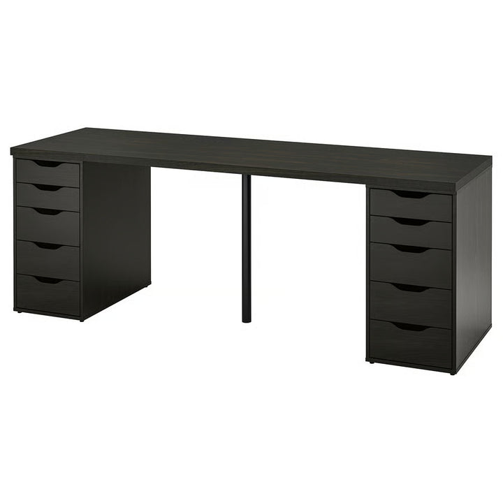 IKEA LAGKAPTEN / ALEX Desk, black-brown/black, 78 3/4x23 5/8 "