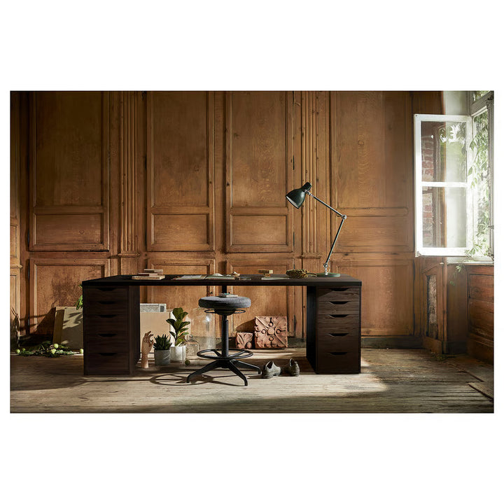 IKEA LAGKAPTEN / ALEX Desk, black-brown/black, 78 3/4x23 5/8 "