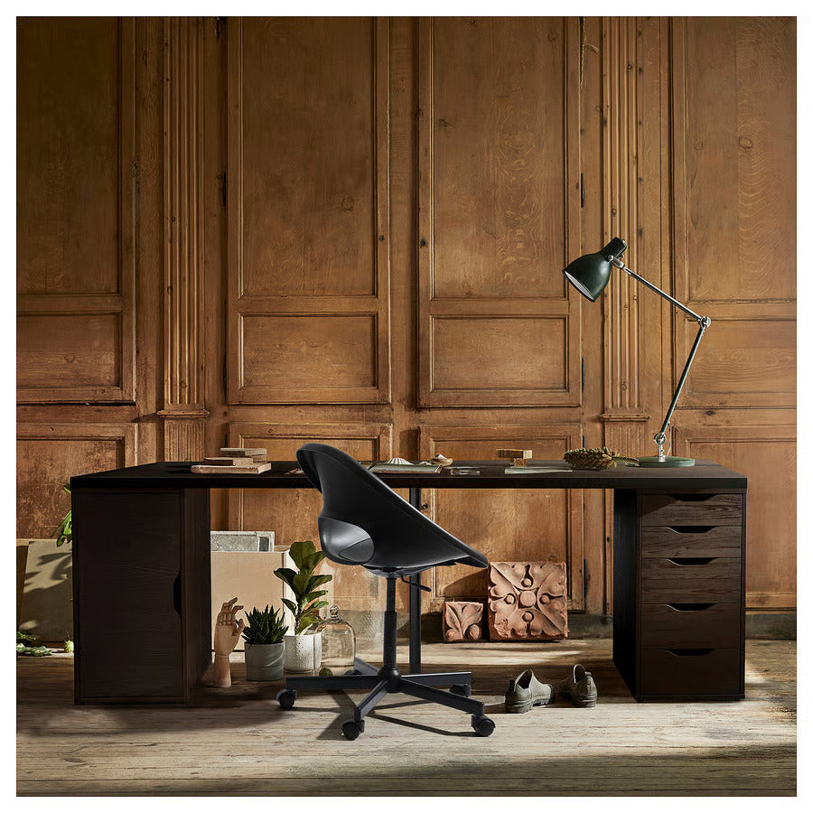 IKEA LAGKAPTEN / ALEX Desk, black-brown/black, 78 3/4x23 5/8 "