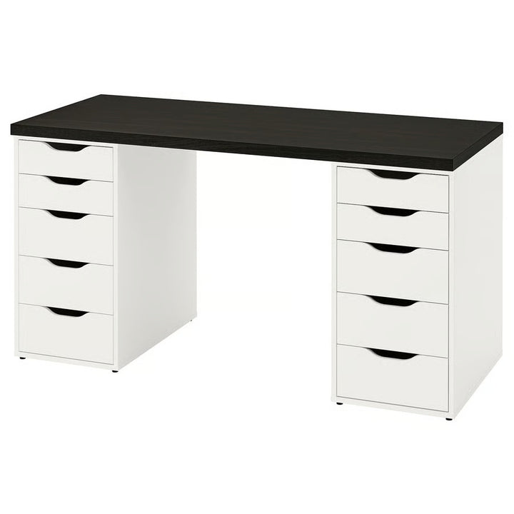 IKEA LAGKAPTEN / ALEX Desk, white anthracite/white, 55 1/8x23 5/8 "