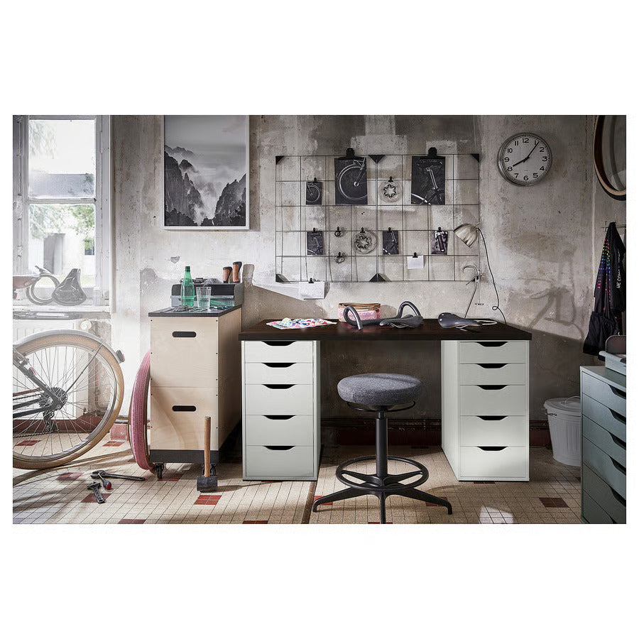 IKEA LAGKAPTEN / ALEX Desk, white anthracite/white, 55 1/8x23 5/8 "