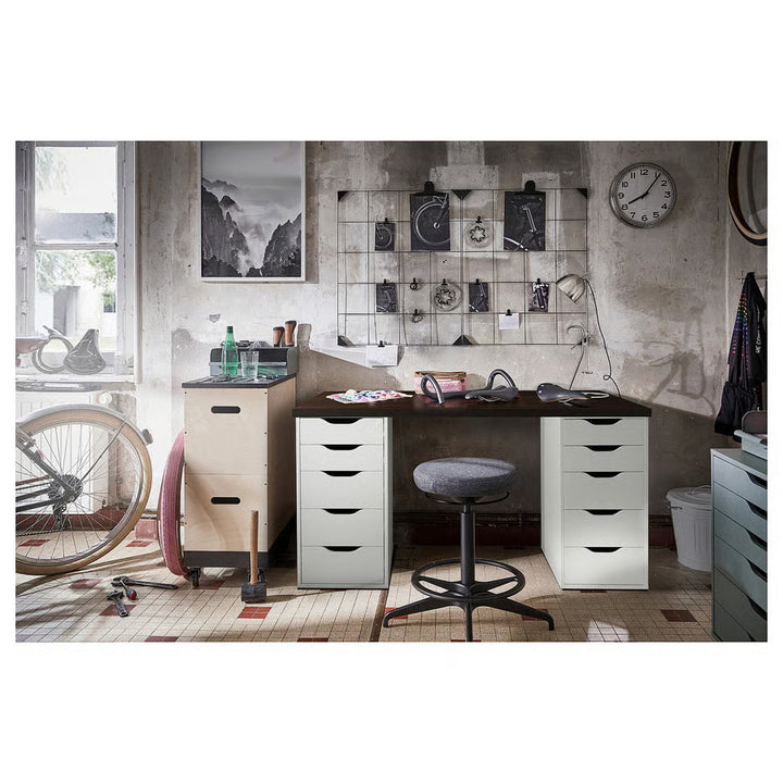 IKEA LAGKAPTEN / ALEX Desk, white anthracite/white, 55 1/8x23 5/8 "