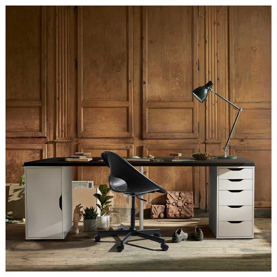 IKEA LAGKAPTEN / ALEX Desk, black-brown/white, 78 3/4x23 5/8 "