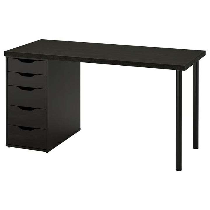 IKEA LAGKAPTEN / ALEX Desk, black-brown, 55 1/8x23 5/8 "