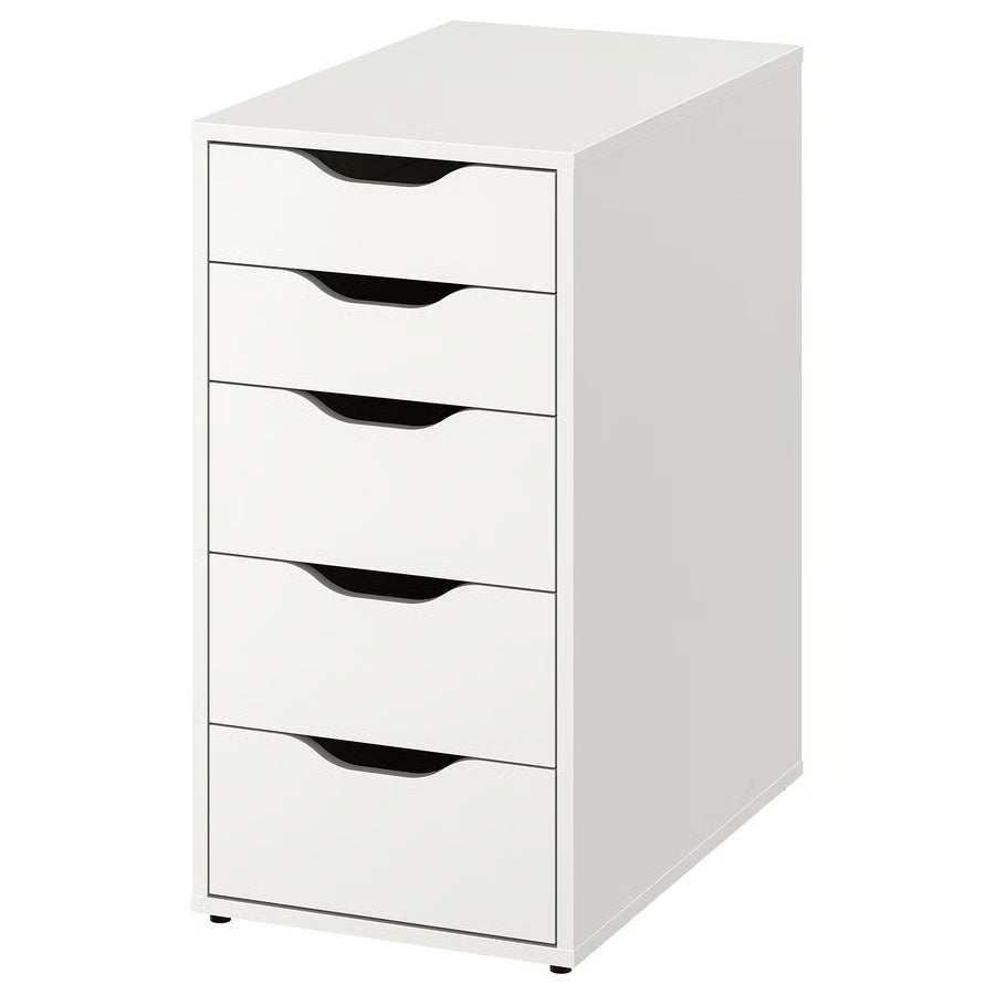 IKEA LAGKAPTEN / ALEX Desk, dot pattern/black white, 55 1/8x23 5/8 "