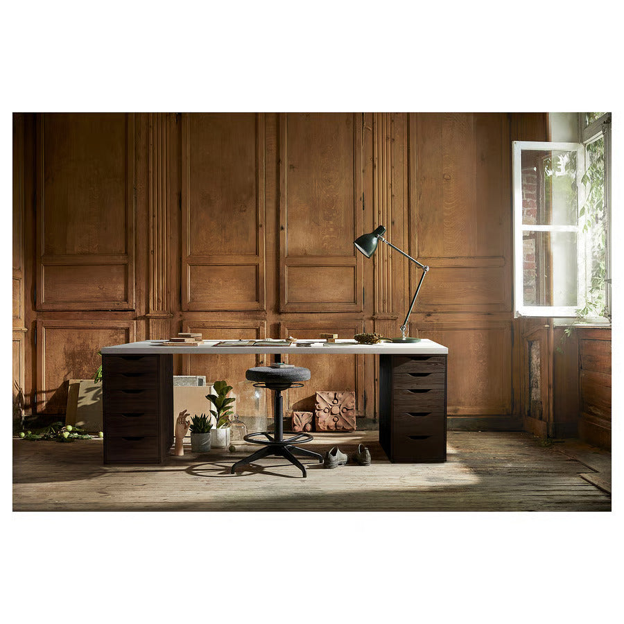 IKEA LAGKAPTEN / ALEX Desk, black-brown/black, 78 3/4x23 5/8 "
