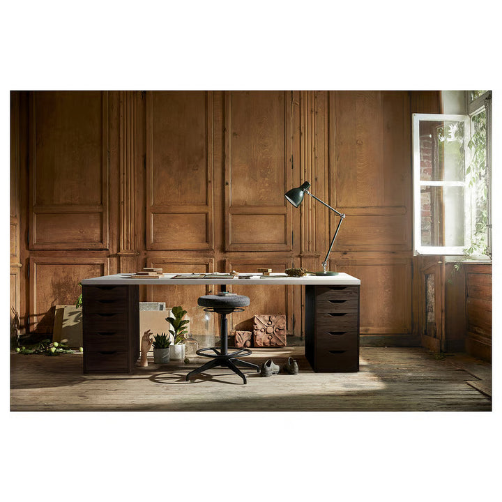 IKEA LAGKAPTEN / ALEX Desk, black-brown/black, 78 3/4x23 5/8 "