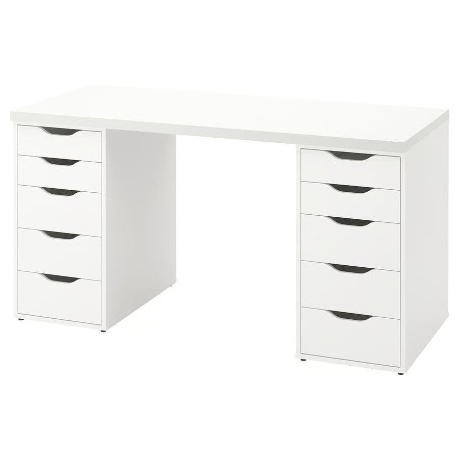 IKEA LAGKAPTEN / ALEX Desk, white anthracite/white, 55 1/8x23 5/8 "