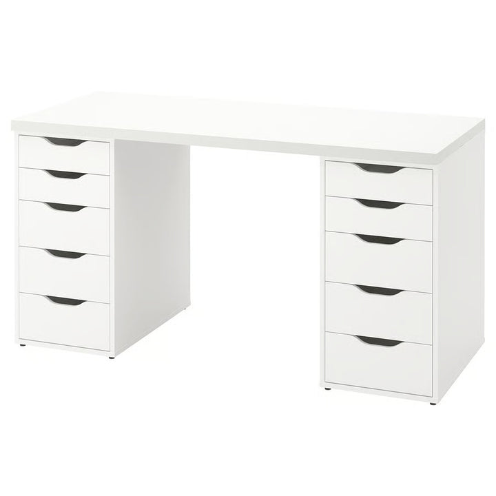 IKEA LAGKAPTEN / ALEX Desk, white anthracite/white, 55 1/8x23 5/8 "