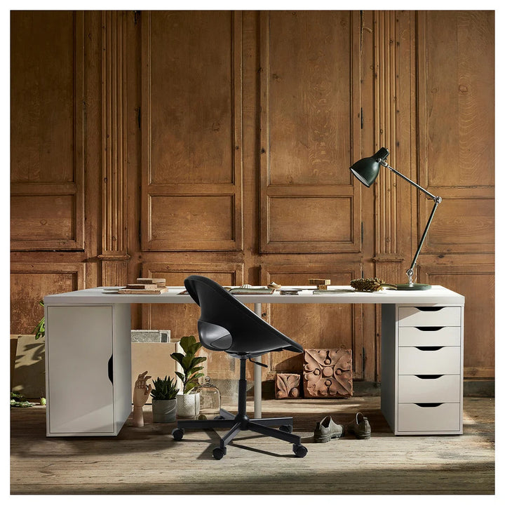 IKEA LAGKAPTEN / ALEX Desk, black-brown/white, 78 3/4x23 5/8 "