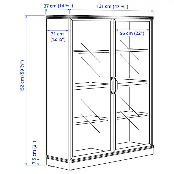 IKEA LANESUND TV storage combination, gray-brown, 111x18 1/2x59 7/8 "