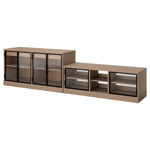 IKEA LANESUND TV storage combination, gray-brown, 126 3/4x18 1/2x31 7/8 "