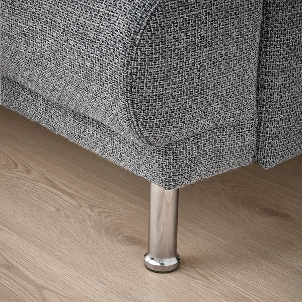 IKEA LÅNGARYD Sofa w chaise, right, Lejde gray/black/metal