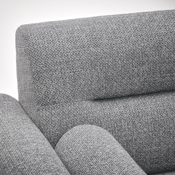 IKEA LÅNGARYD Sofa w chaise, right, Lejde gray/black/metal